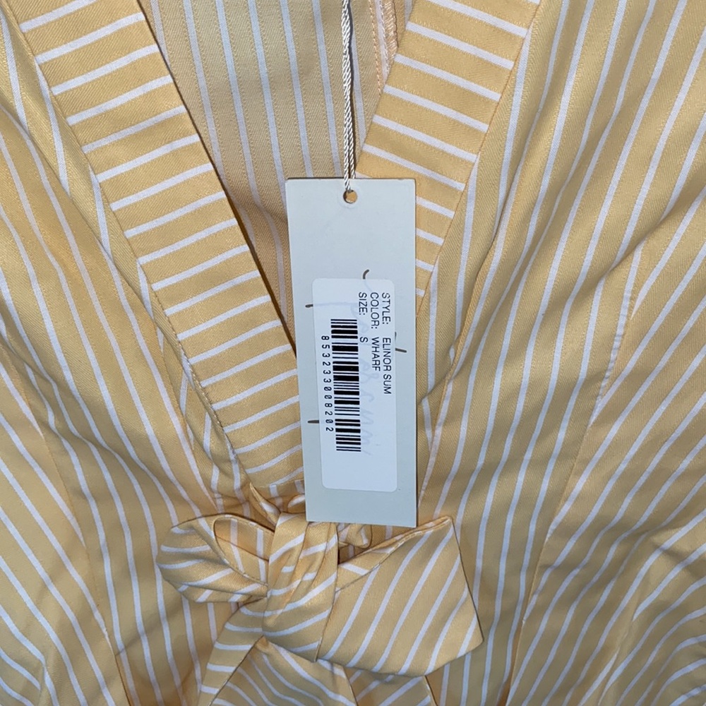 Petersyn Elinor Sum Long Sleeve Top Yellow Size Large Stripe - Picture 5 of 6